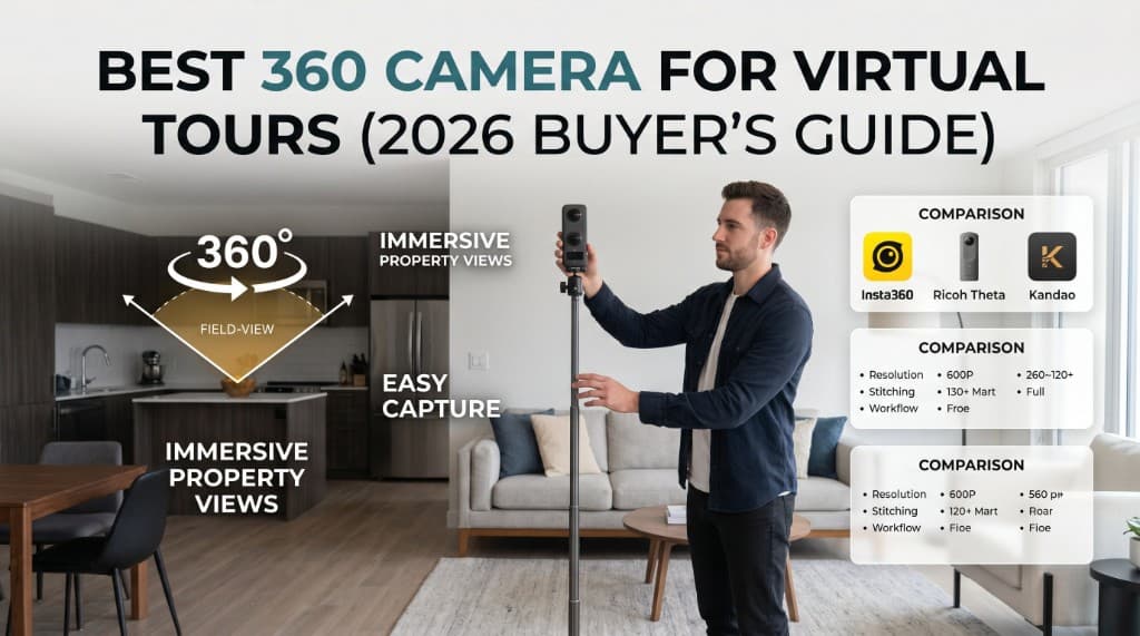 360 camera capturing an immersive property virtual tour