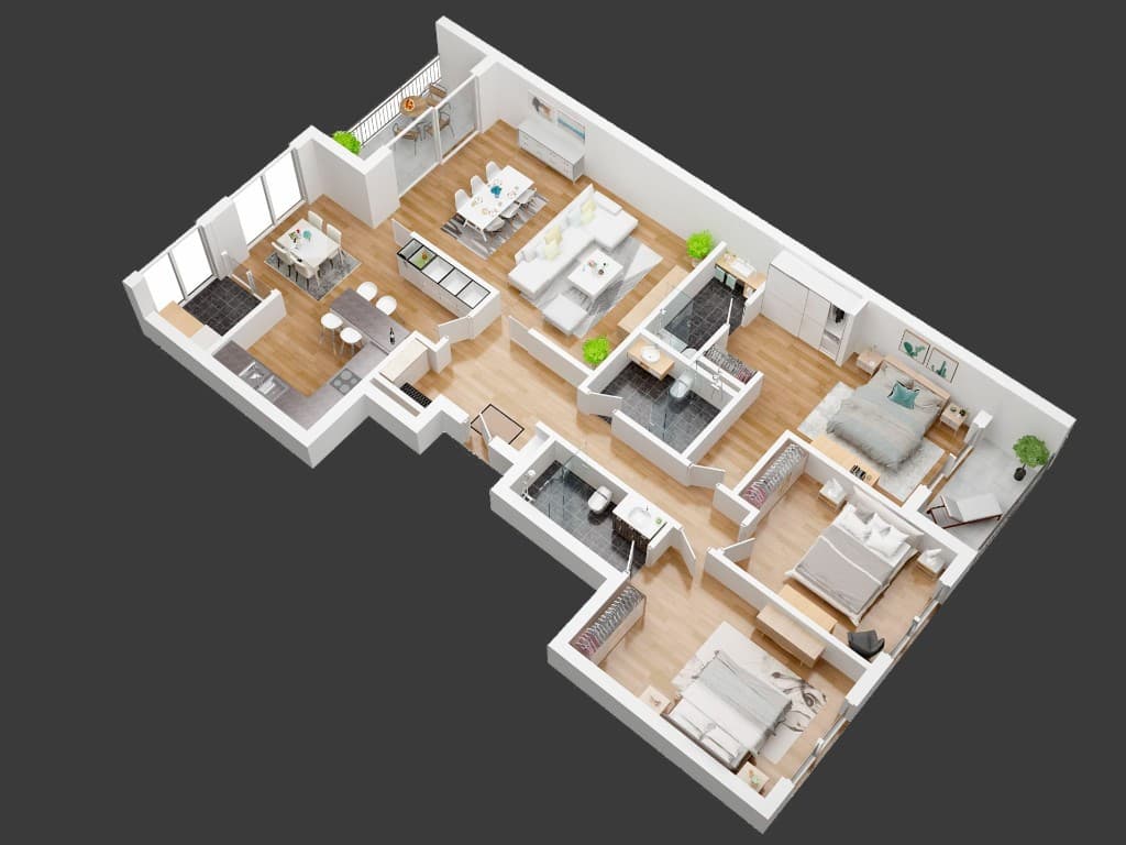 Family Homes 3D floor plan by Photoplan