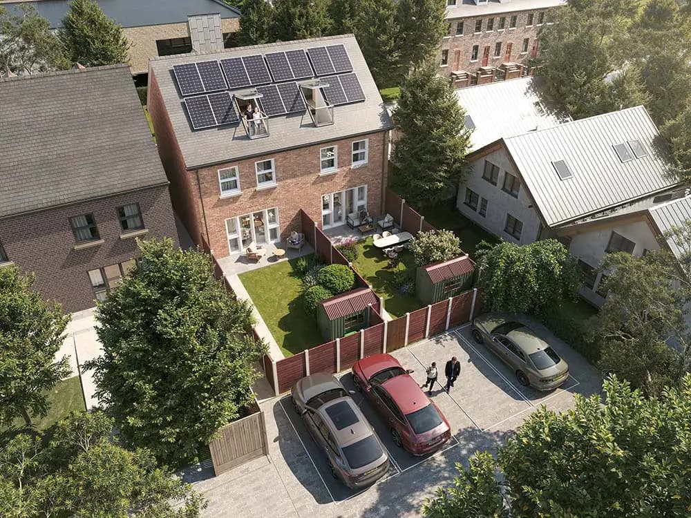 New-build property development interior suited to virtual tour marketing