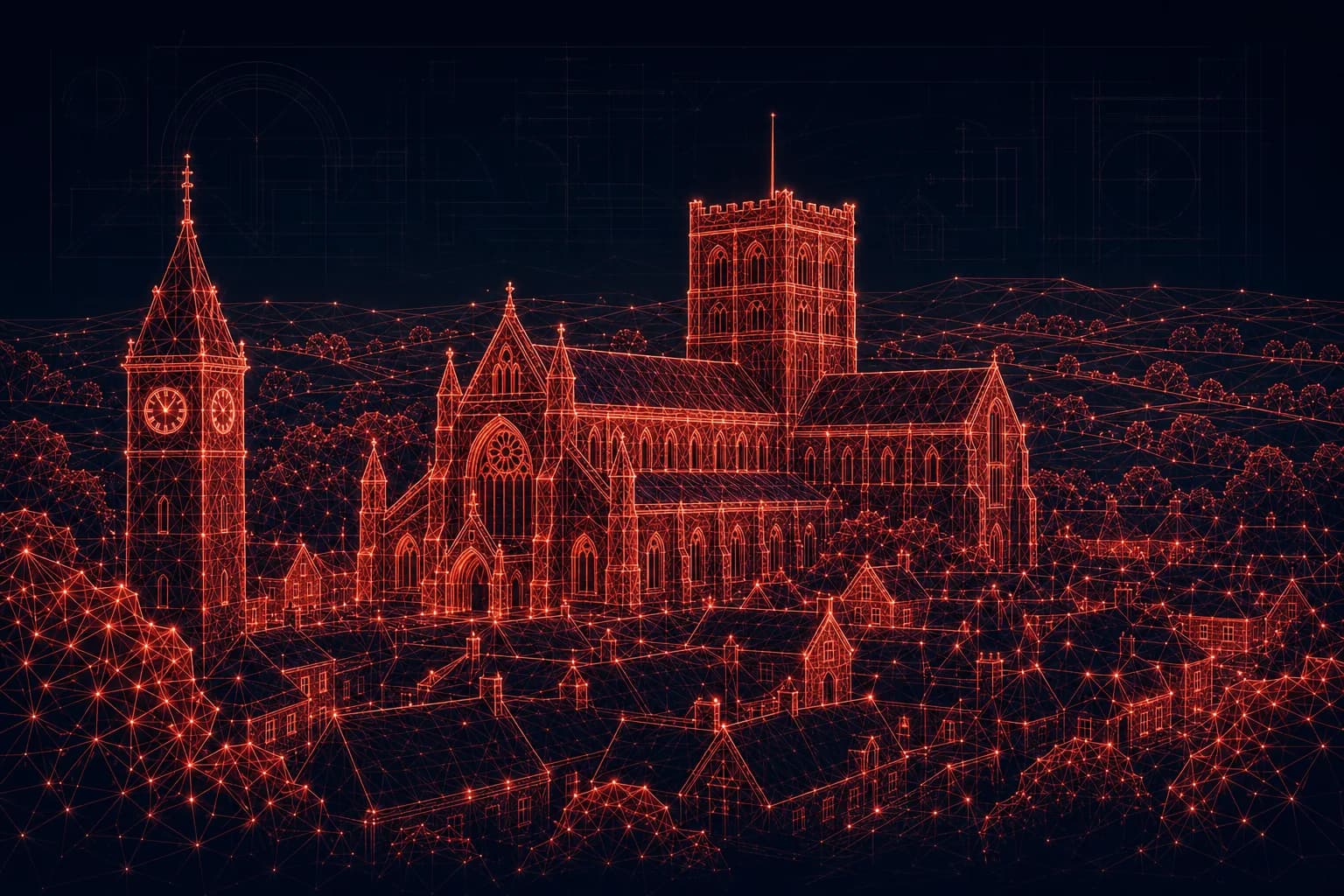 Illustrated skyline of Hertfordshire — Photoplan property media coverage