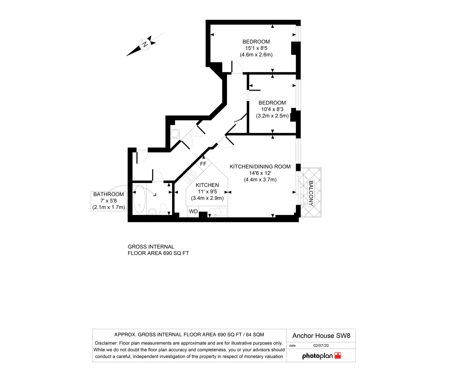 Measured floor plan by Photoplan