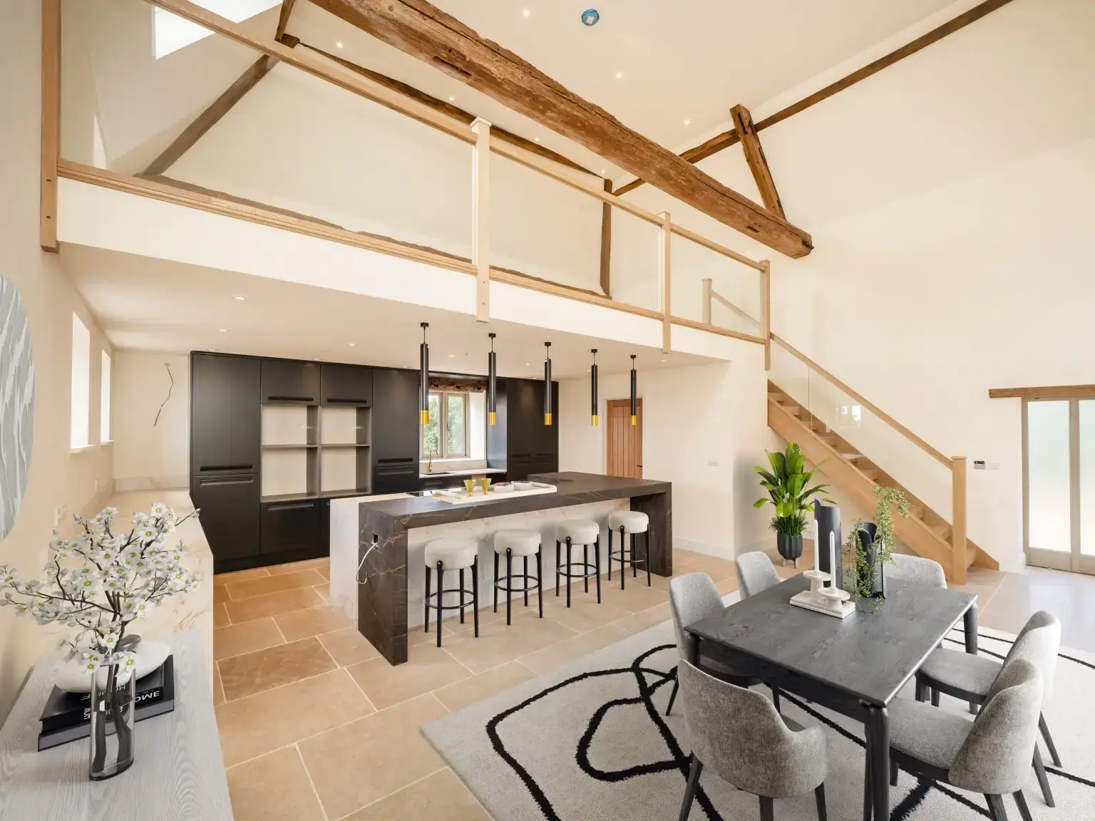 Bright professional property photograph of a well-presented UK living room